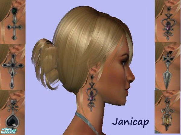 Sims 2 — Gothic Earrings by janicap — Gothic earrings