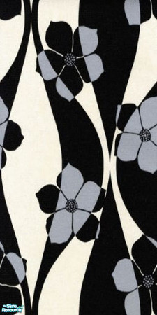 Sims 2 — Peeping Flowers by Ses — A modern black and white design of flowers