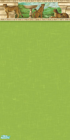 Sims 2 — The Wild Side Set - The Wild Side 8 by suzie2qute — Grass background with wild cat border. For those with a