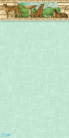 Sims 2 — The Wild Side Set - The Wild Side 5 by suzie2qute — Seafoam background with wild cat border. For those with a