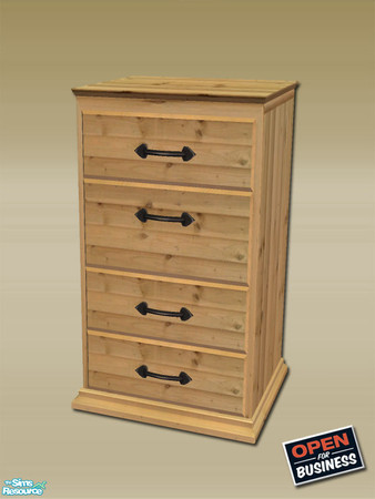 Sims 2 — Mt Lodge - Small Dresser - Mesh by Shakeshaft — Part of the Mt Lodge Bedroom, this set comprises of Double and