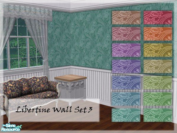 Sims 2 — Libertine Wall Set 3 by TingelingAnna — This wall set is the third set in the Libertine Wall Set series. The