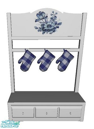 Sims 2 — Kitchen Blue Flower - Shelv 2 by marilu — 