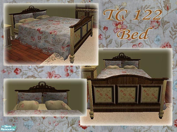Sims 2 — TC122 - Antique Bedroom - bed by selina012 — Made for the texture challenge 122. Mesh by 4ESF. Please download