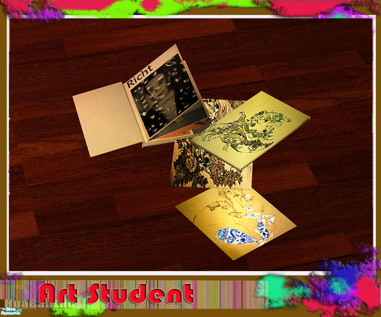 Sims 2 — Art Student - Art book and manuscripts by huabanzhu — 