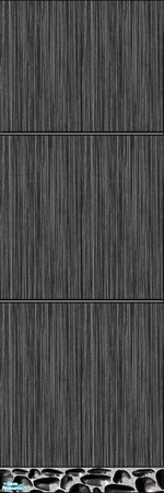 Sims 2 — Pebble Panel Wall & Floor Set - Pebbles by eriduserpent — One black textured concrete wall panel with a