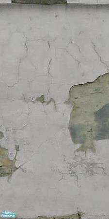 Sims 2 — Crumbling Plaster - Woebegone White 4 by MsBarrows — Cracked white plaster peeling off of an underlying