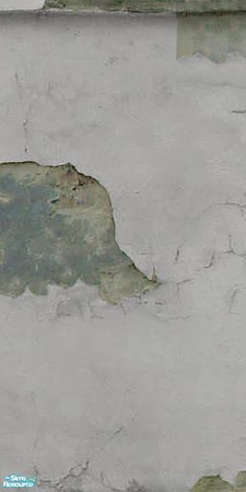 Sims 2 — Crumbling Plaster - Woebegone White 6 by MsBarrows — Cracked white plaster peeling off of an underlying