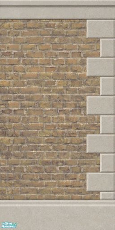 Sims 2 — Cream Brick - Double Molding/Right Quoining by MsBarrows — A set of bricks in a yellow-cream colour, with crown