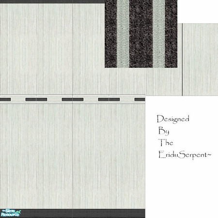 Sims 2 — More Modern Wall & Floor Set by eriduserpent — One panel wall, a floor tile and a carpet. Designed By The