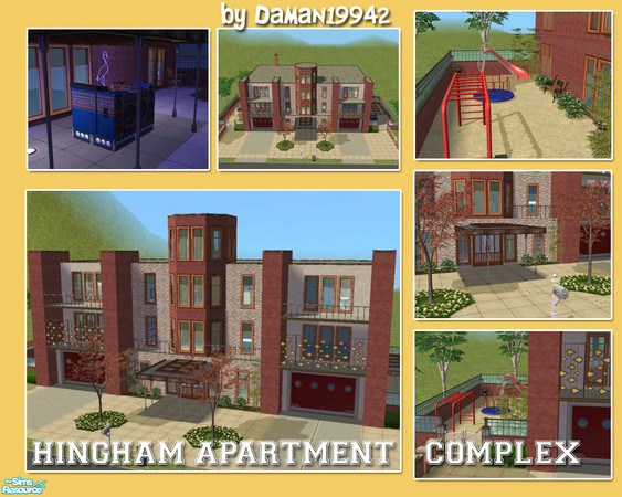 Sims 2 — Hingham Apartment Complex - UPDATE by daman19942 — Now FULLY FURNISHED! Updated version now fully functional,