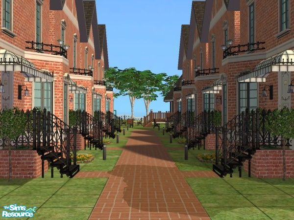 Sims 2 — Goby Flats by marie2820 — This lot features 8 townhomes, move in ready. I have checked and made sure that the