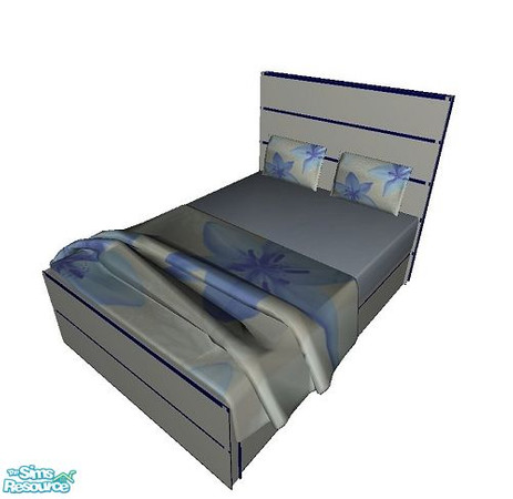 Sims 2 — Bedroom Carlos Blue/White - Bed by marilu — 