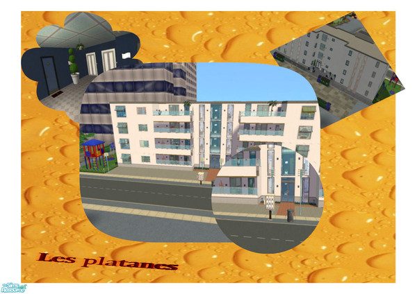 Sims 2 —  by jaurela — It\'s my first apartement lot, containt 8 apartment,with elevators, BBQ an children area, i hope