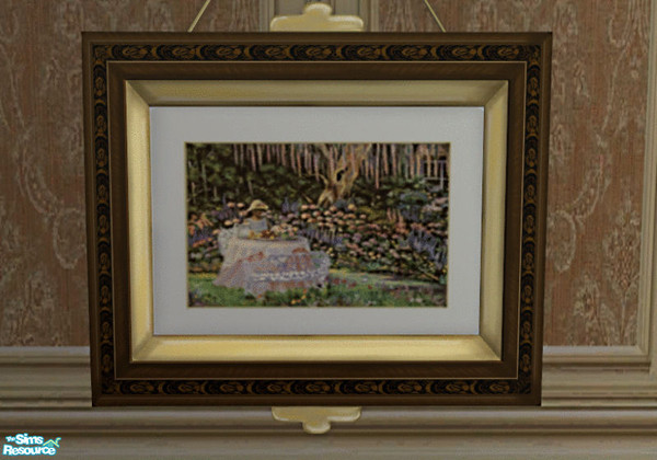 Sims 2 — Carried Away Dining Room Garden Painting 2 by lisa9999 — Sitting out in the garden.