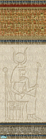 Sims 2 — Kahotep Wall #2 by estatica — Part of the Kahotep Set.