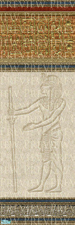 Sims 2 — Kahotep Wall #3 by estatica — Part of the Kahotep Set.