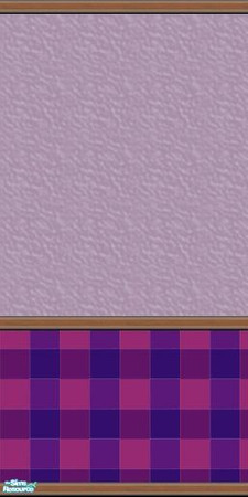 Sims 2 — Midlands TC 102 Purple Plush Accessory Set - Wall by midland_04 — Purple checkered bottom with purple textured
