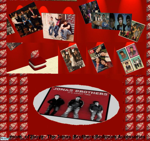 Sims 2 — The Jonas Brothers Bedroom Accessories by mom_of2boyz — All recolored from RICCI2882\'s Grims Chemical Romance