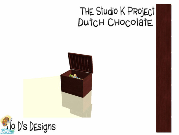 Sims 2 — Leyris Bedrooms Studio K Match Dutch Chocolate Set Toy Box by simmaniac2005 — This file recolors the toy box