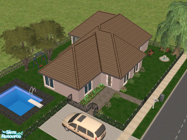 Sims 2 — Cubby Hole by Cali95678 — Cute little house with all skills, and car included. One master bedroom and a nursery.