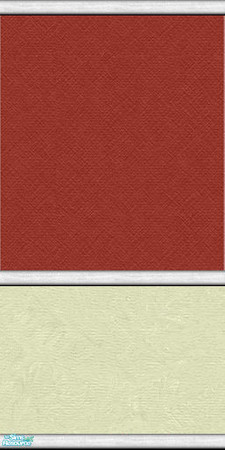 Sims 2 — Midlands TC 97 Raspberry Bathroom Set - Wall by midland_04 — Red Top and Green bottom wallpaper wall. Hope