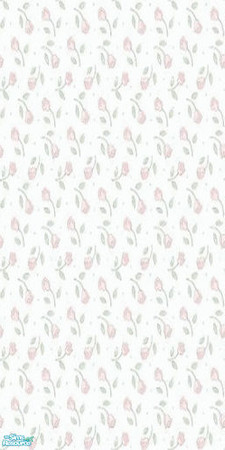 Sims 2 — Rosebuds 3 by katalina — A delicate rosebud wallpaper with beautiful crown molding. Enjoy!