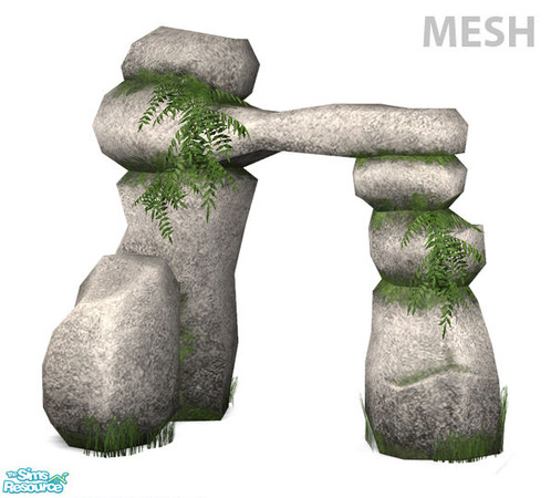 Sims 2 — Stone Arch - MESH by Murano — 