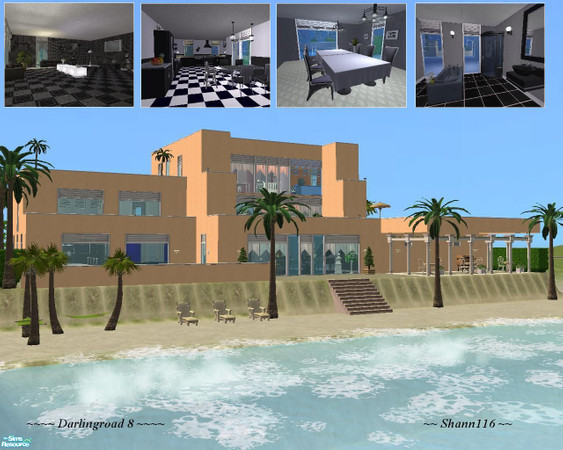 Sims 2 — Darlingroad 8 by Shann116 — An semie modern beachhouse with 12 rooms with a fully well decoreted furnished