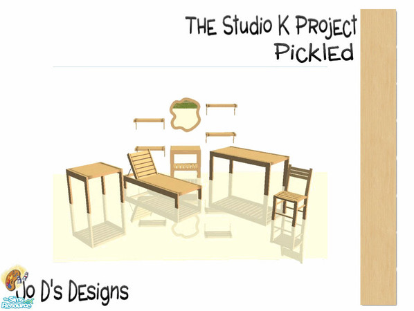 Sims 2 — Leyris Outdoor & Hall Studio K Match Pickled Set by simmaniac2005 — I LOVE Studio K walls & floors &