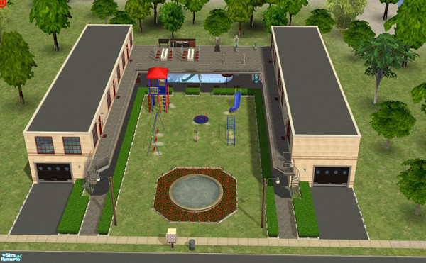 Sims 2 — Bakers Apartment Complex by calisamba — This is my second attempt at making Apartments. The Apartment Complex