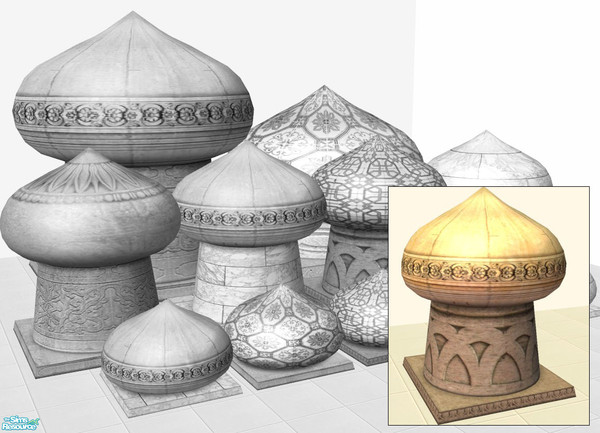 Sims 2 — Domes of Agrabah Part II. - 3x3 Medium - base rec3. by senemm — A set of 9 arabian style domes inspired by
