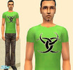 Sims 2 — Green T-Shirt with Black Jeans by antfin — Funky T-Shirt with casual black jeans.