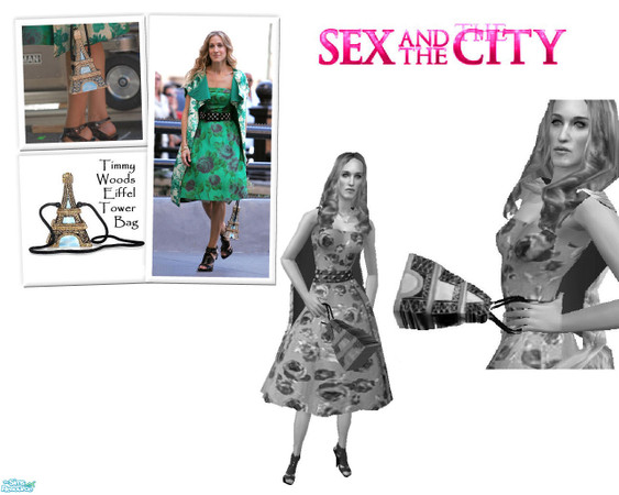 Sims 2 — Hello, Mr. Big! Eiffel Tower Bag Mesh by ancsie18 — Timmy Woods Eiffel Tower Bag as seen on Carrie Bradshaw