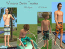 Sims 2 — Wimpy\'s 2009 Swim Trunks by wimpy1968 — Four great pairs of swim trunks for all ages.