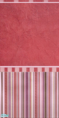 Sims 2 — Red Wall With Stripes by juliana.brito — Red Wall with stripes and border..Enjoy it!