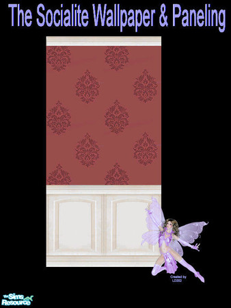 Sims 2 — Socialite Livingroom Wallpaper & Paneling Collection - 2 by LD202 — this is combo of wallpaper and paneling