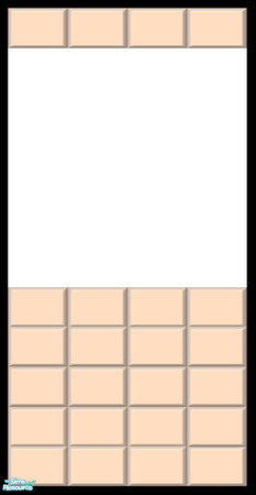 Sims 2 — Pale Pastel Half-Wall Tile Collection - Peach by shadow66 — From my \'Pale Pastels Collections\' - This is one