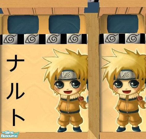 Sims 2 — Naruto Set Bedroom - Naruto Bedding by Bury me deep inside your heart — 