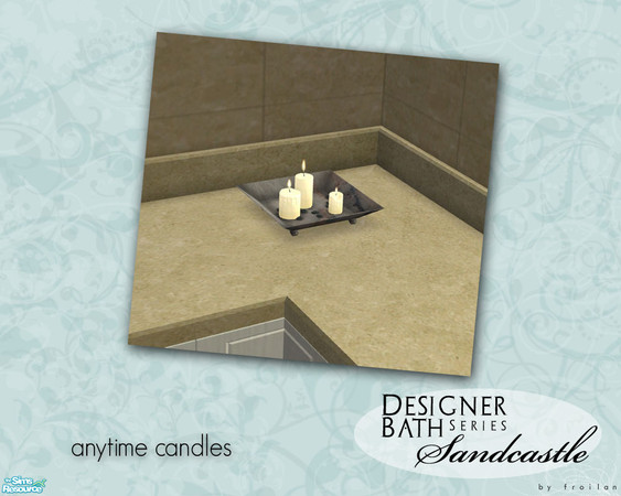 Sims 2 — Designer Bathroom - Sandcastle - Candles by froilan — Immerse your sims in luxury with their new designer