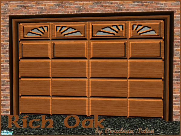Sims 2 — Oak Accessories - Garage Door by Cerulean Talon — This beautiful, rich, solid-oak garage door will make any