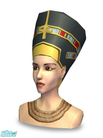 Sims 2 — Nefertiti Bust - Mesh by Shakeshaft — Part of a set of Egyptian objects for your sims to exhibit, Anubis Wall