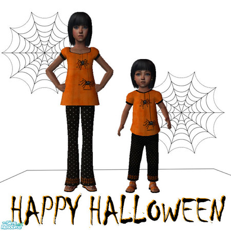 Sims 2 — Sister Halloween outfits by giasims — Sister Halloween outfits