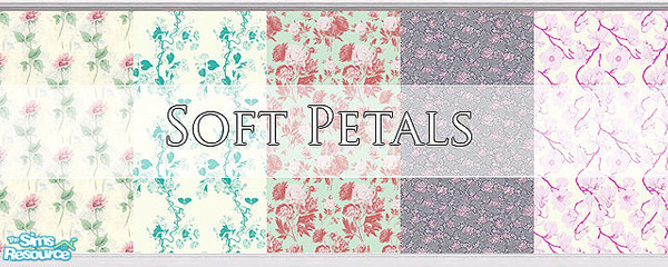 Sims 2 — Soft Petals Walls Set by FrozenStarRo — Because flowers make the world go round, it\'s a fact!