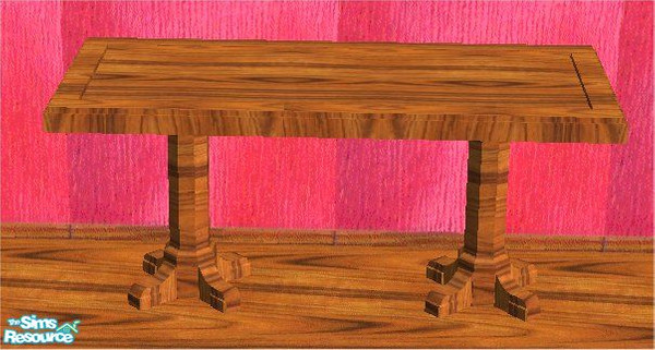Sims 2 — tams TC 105 set - Table For Tc 105 by tambriah — wood dinning table created by: tambriah @ TSR textures by: