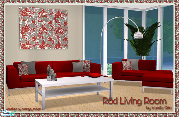 Sims 2 — Rod Living Room Set by Vanilla Sim — 
