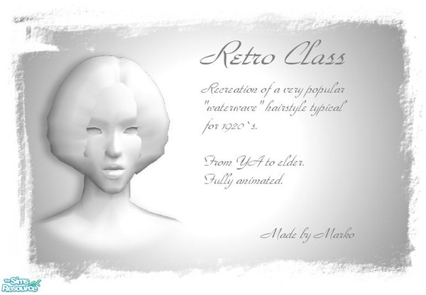 Sims 2 — Hair mesh pack - Retro Class by Marko — 