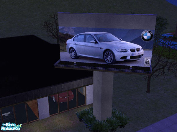 Sims 2 — BMW & Rolls-Royce sign by ichbincm — This 5-piece sign/mural set can be used as a sign at the neighborhood