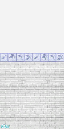 Sims 2 — Dolphin Brick  Main by kollens — White Brick, with Dolphin Tiles 