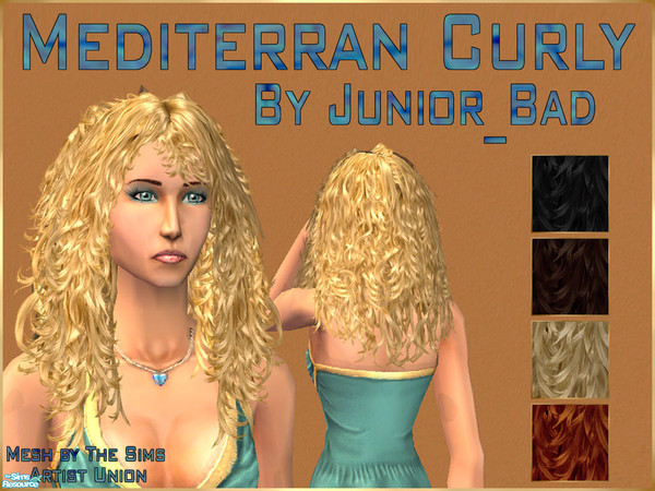 Sims 2 — ..:: Mediterran Curly ::.. by Junior_bad — The curly hair are very beautiful